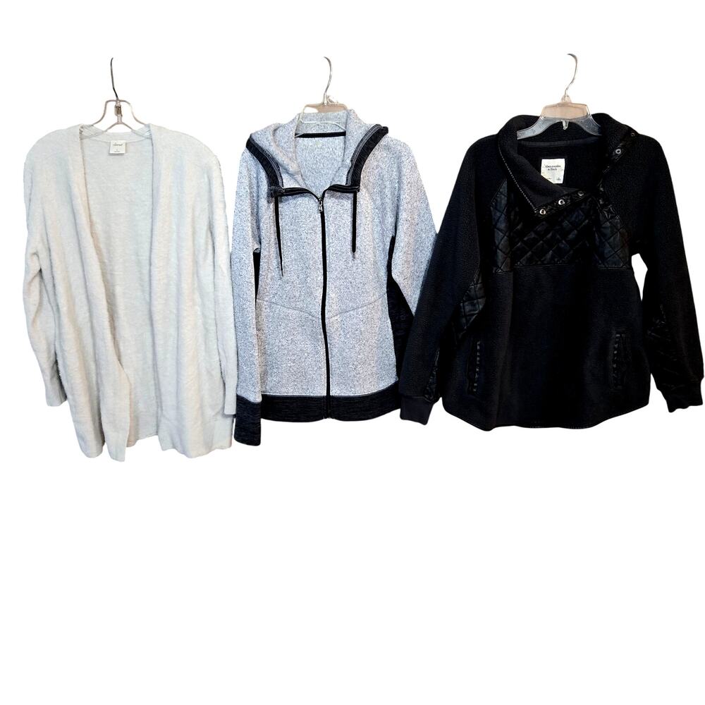 Wholesale Bulk Lot Of 3 Women's Large L 12 14 Coats Jackets White Gray Black